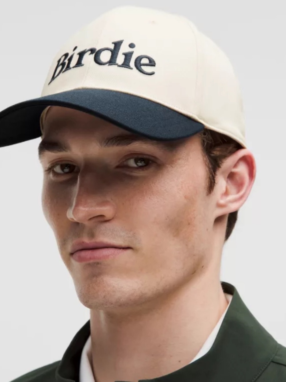 ❤️… Lululemon Birdie Embroidered Two-Tone Baseball Cap Cream Navy Unisex Casual - Picture 3 of 4